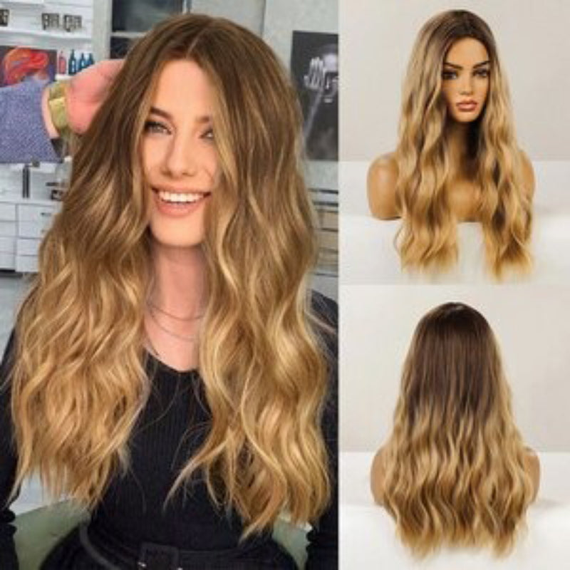 Vera Women's Long Wavy Wig | Ombre Pink, Synthetic Fiber 12