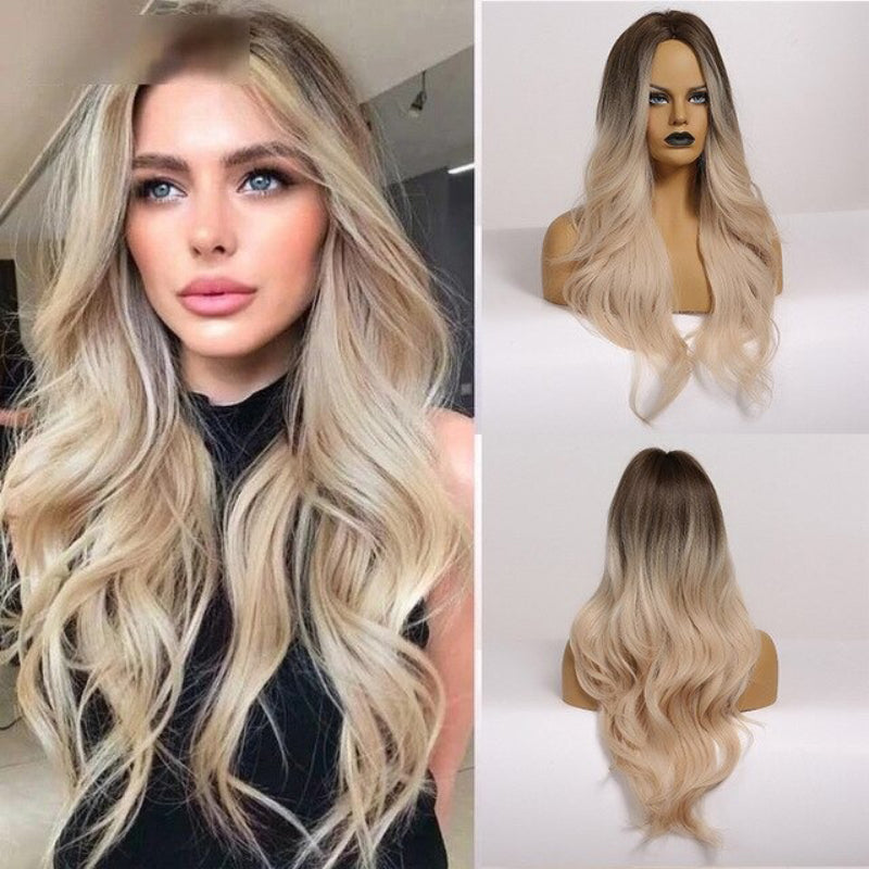 Vera Women's Long Wavy Wig | Ombre Pink, Synthetic Fiber 16