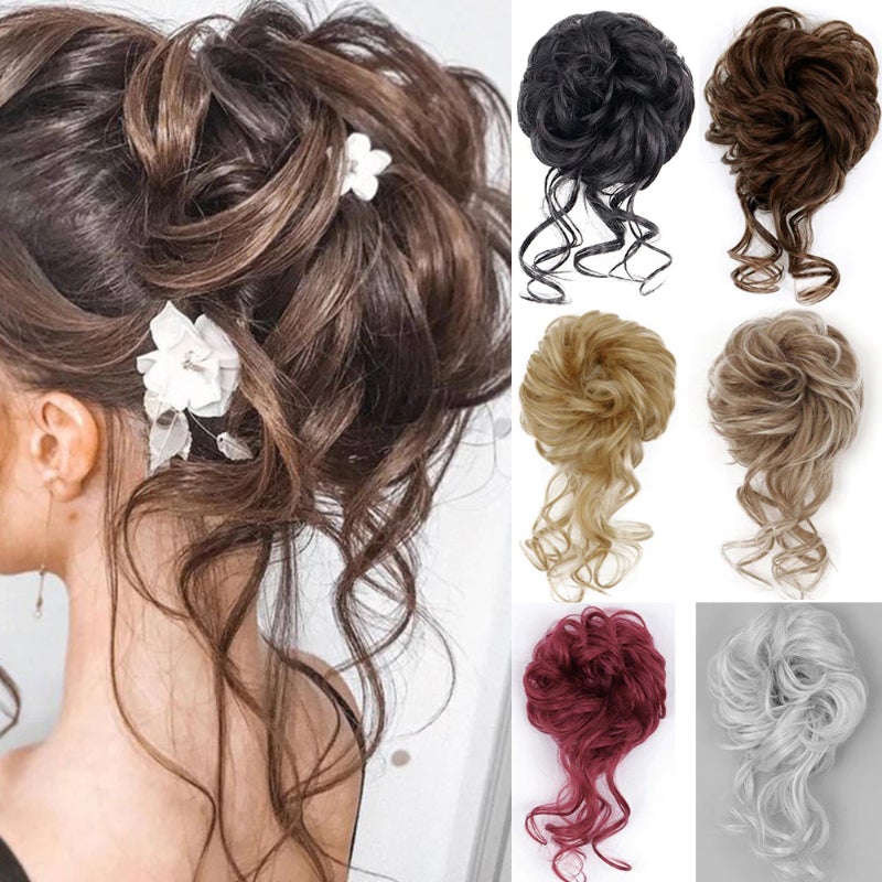 Wavi Women's Hair Bun Scrunchie | Synthetic Fiber, Easy Style 1