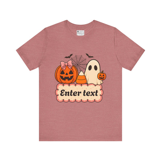 Personalized Halloween Girl Halloween Themed Unisex Tee - Fun Spooky Shirt for Fall,