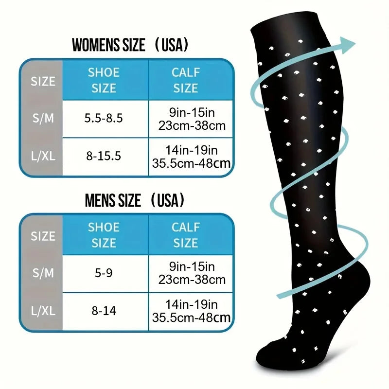 6 Pairs Compression Socks for Men and Women – Breathable Running and Recovery Socks for Enhanced Comfort and Support 2