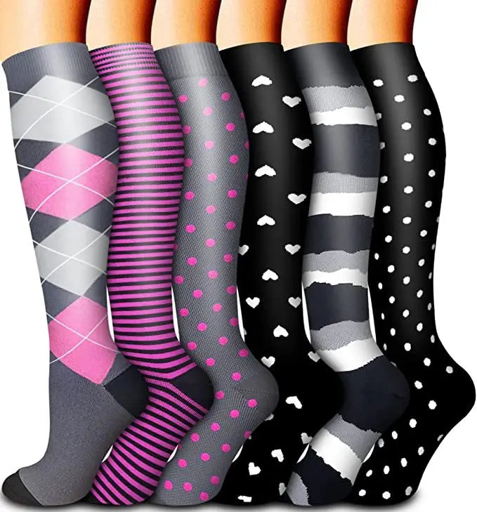 Aero Compression Socks for Men and Women | Enhanced Breathability, 6 Pairs 10