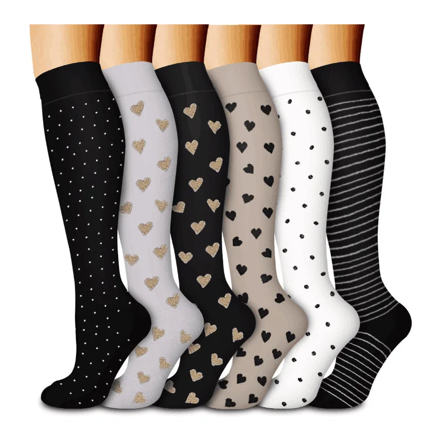 Aero Compression Socks for Men and Women | Enhanced Breathability, 6 Pairs 6