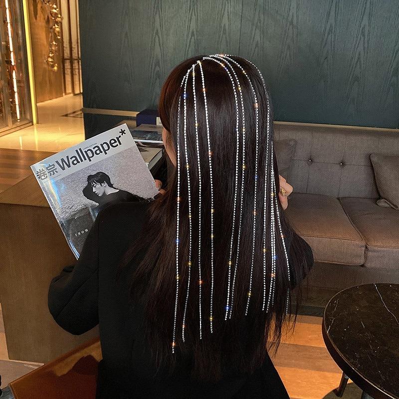 Bella Women's Hairband | Rhinestone Multi-Strand Design, Elegant Accessory 2