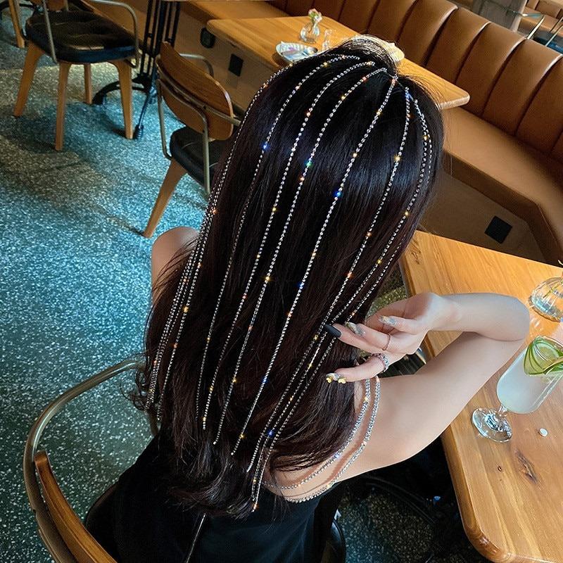 Bella Women's Hairband | Rhinestone Multi-Strand Design, Elegant Accessory 3