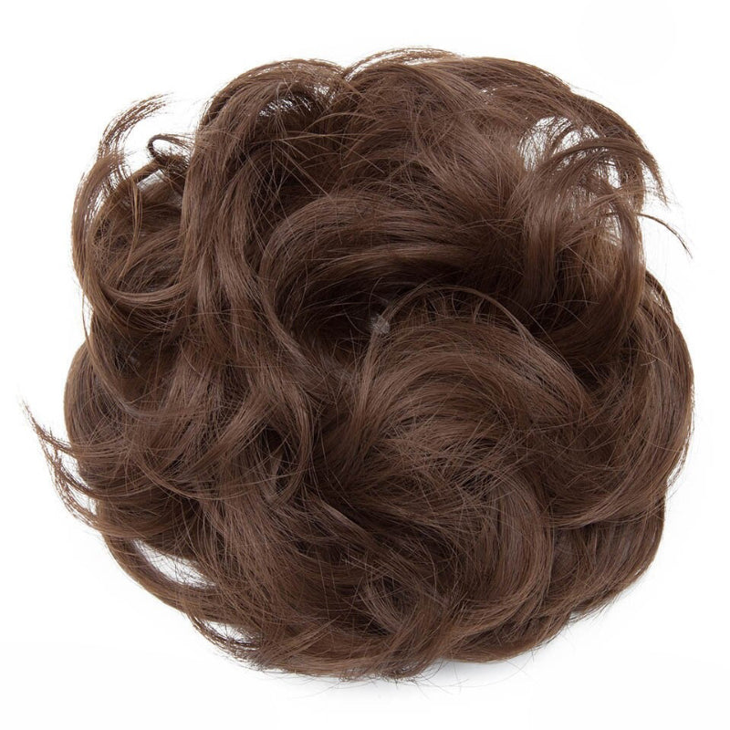 Cleo Women's Ponytail Extensions | Curly Messy Bun Style 13