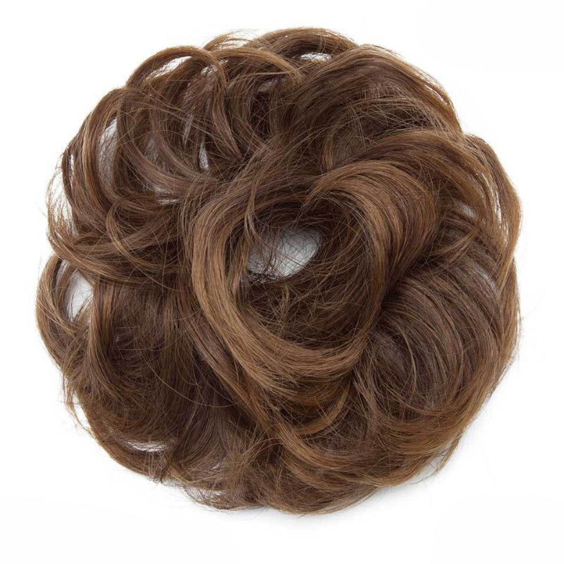 Cleo Women's Ponytail Extensions | Curly Messy Bun Style 19