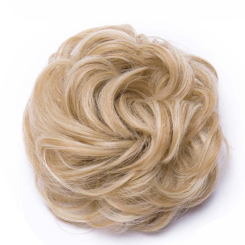 Cleo Women's Ponytail Extensions | Curly Messy Bun Style 22