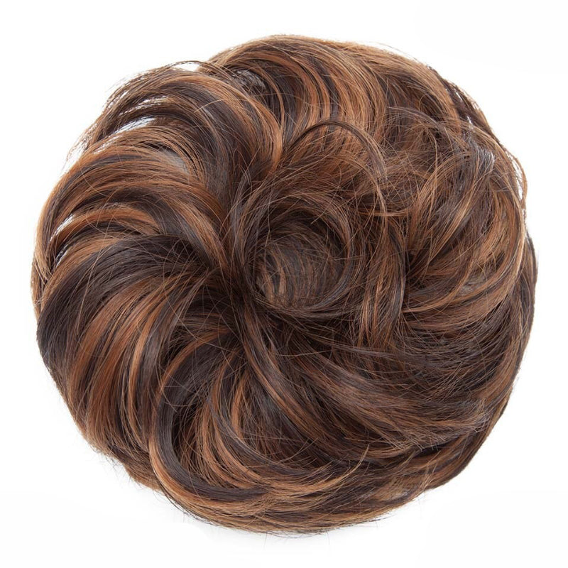 Cleo Women's Ponytail Extensions | Curly Messy Bun Style 33