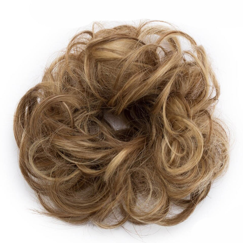 Cleo Women's Ponytail Extensions | Curly Messy Bun Style 35