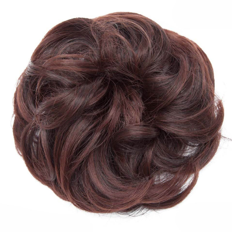 Cleo Women's Ponytail Extensions | Curly Messy Bun Style 50