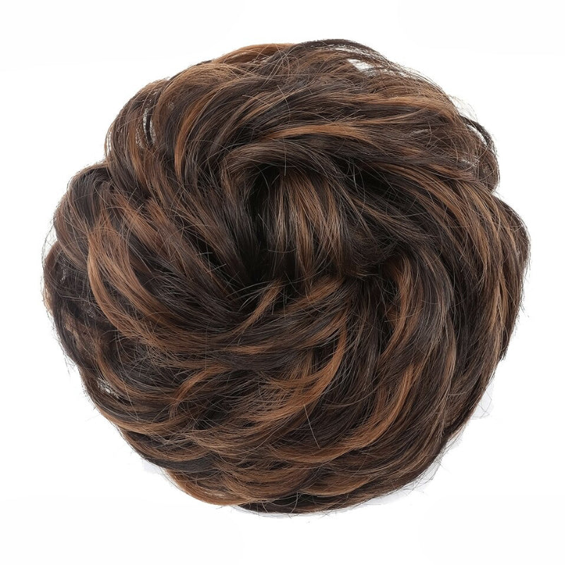 Cleo Women's Ponytail Extensions | Curly Messy Bun Style 52