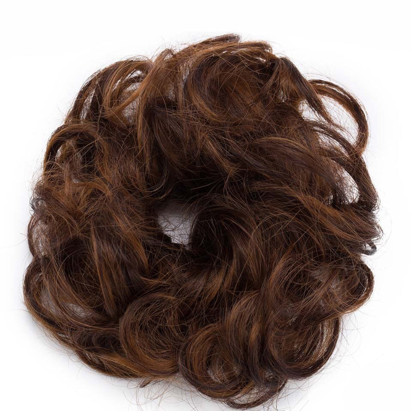 Cleo Women's Ponytail Extensions | Curly Messy Bun Style 55