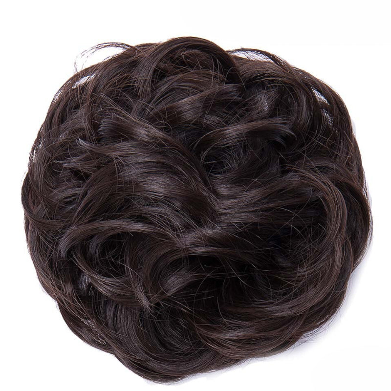 Cleo Women's Ponytail Extensions | Curly Messy Bun Style 60