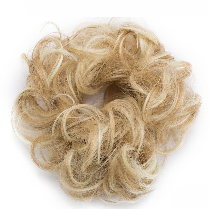 Cleo Women's Ponytail Extensions | Curly Messy Bun Style 76