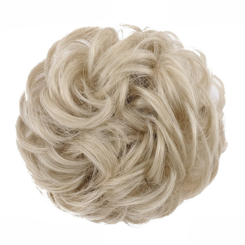 Cleo Women's Ponytail Extensions | Curly Messy Bun Style 77