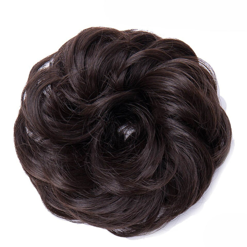 Cleo Women's Ponytail Extensions | Curly Messy Bun Style 8