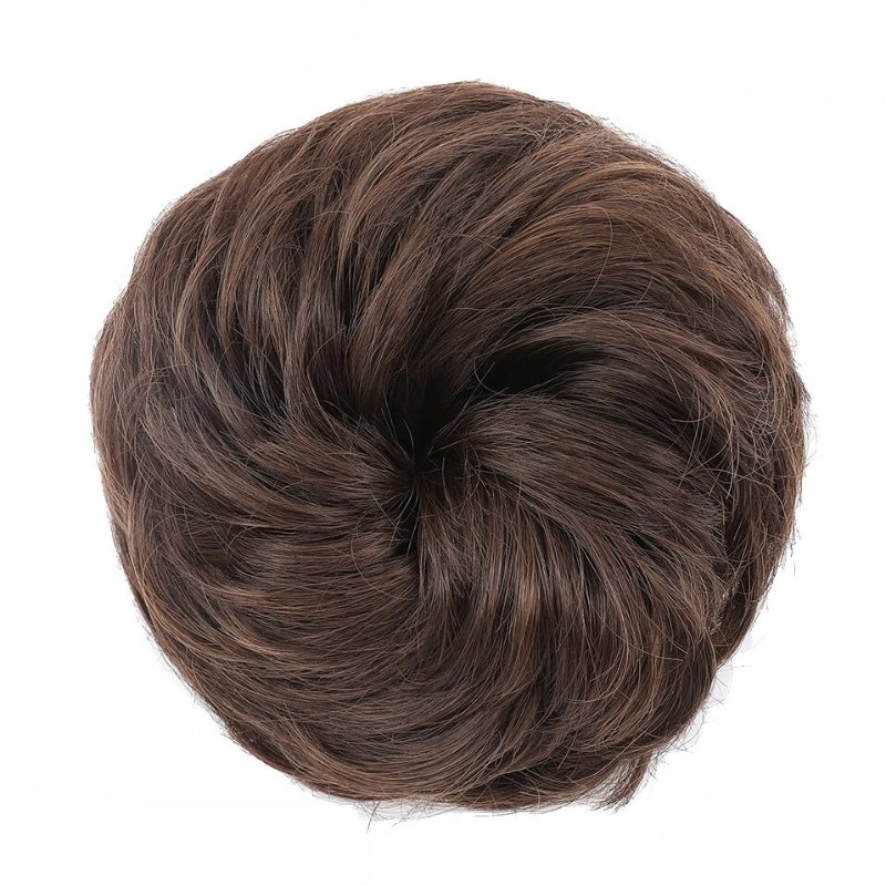 Cleo Women's Ponytail Extensions | Curly Messy Bun Style 9