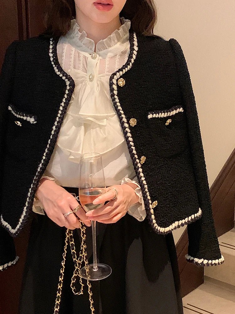 Elara Women's Blazer | Structured Tweed, Vintage Elegance 3