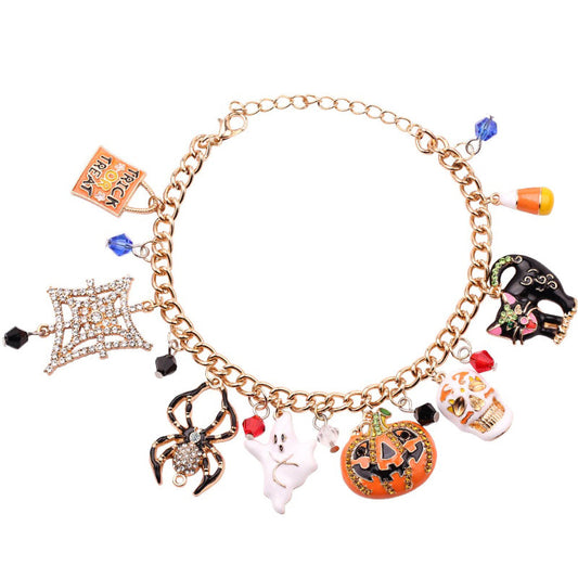 Funky Women's Charm Bracelet | Lightweight Metal with Multi-Design Charms 0