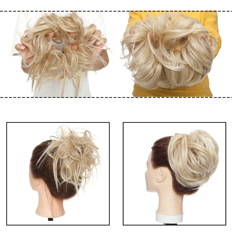Fuzzy Women's Hair Scrunchy | High-Temperature Fiber, Effortless Bun Accessory 3