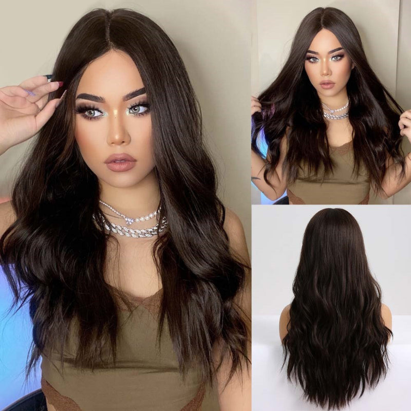 Gina Women's Wavy Ombre Wig | Purple Gray Blend 21