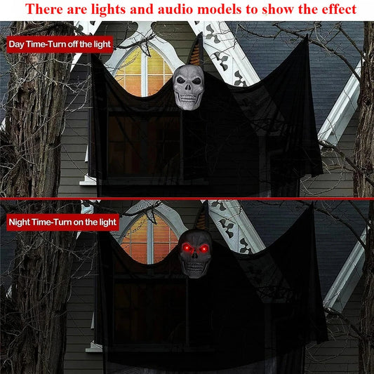 Gory Ghost Halloween Decorations | Sound & Light Effects, Indoor & Outdoor Use 3