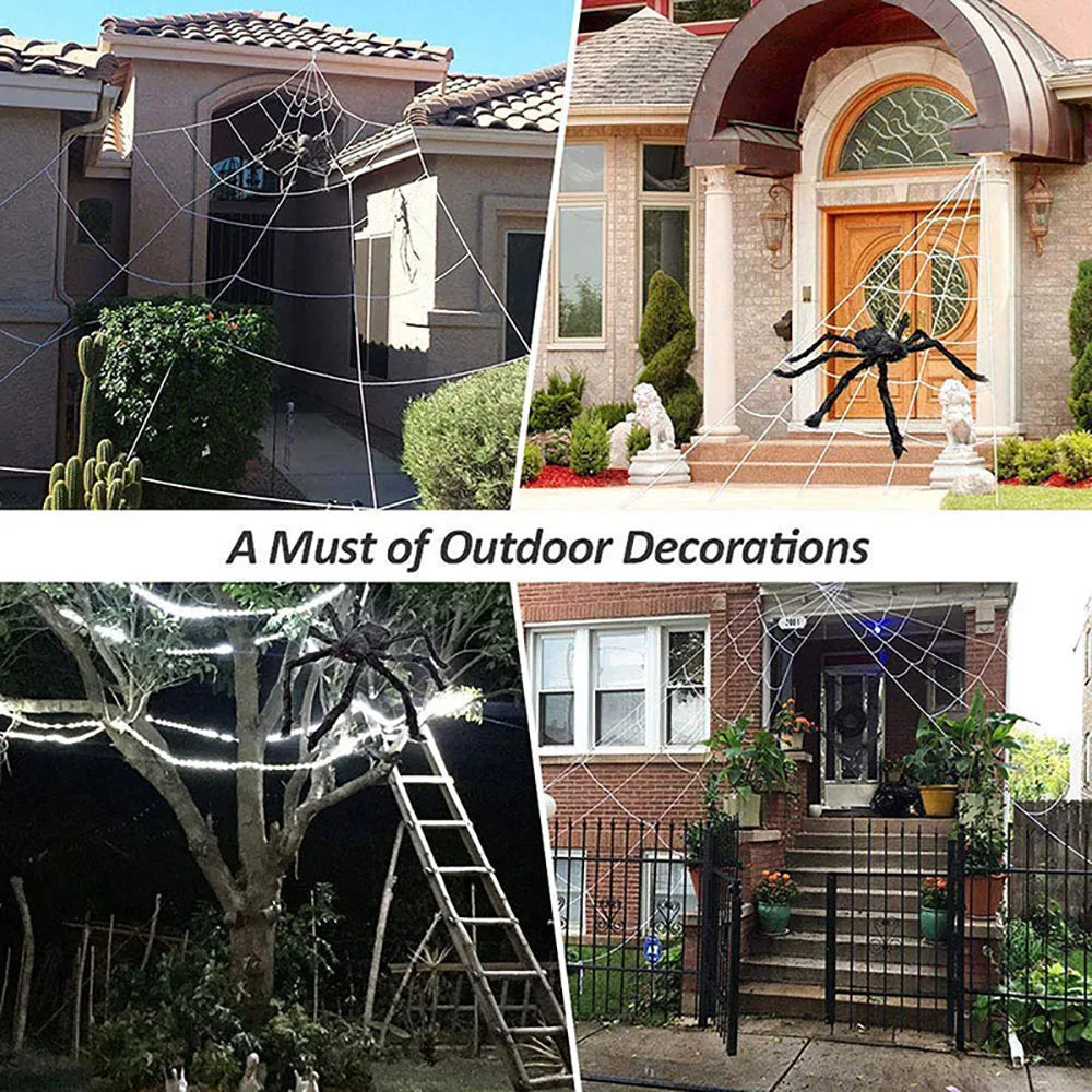 Halloweena Large Spider Web Decoration | Plush 5m Outdoor and Indoor Halloween Decoration 2