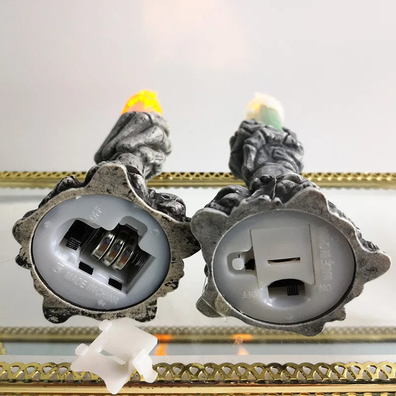 Haunted Pumpkin Candles | LED Skull Design, Halloween Decor 4