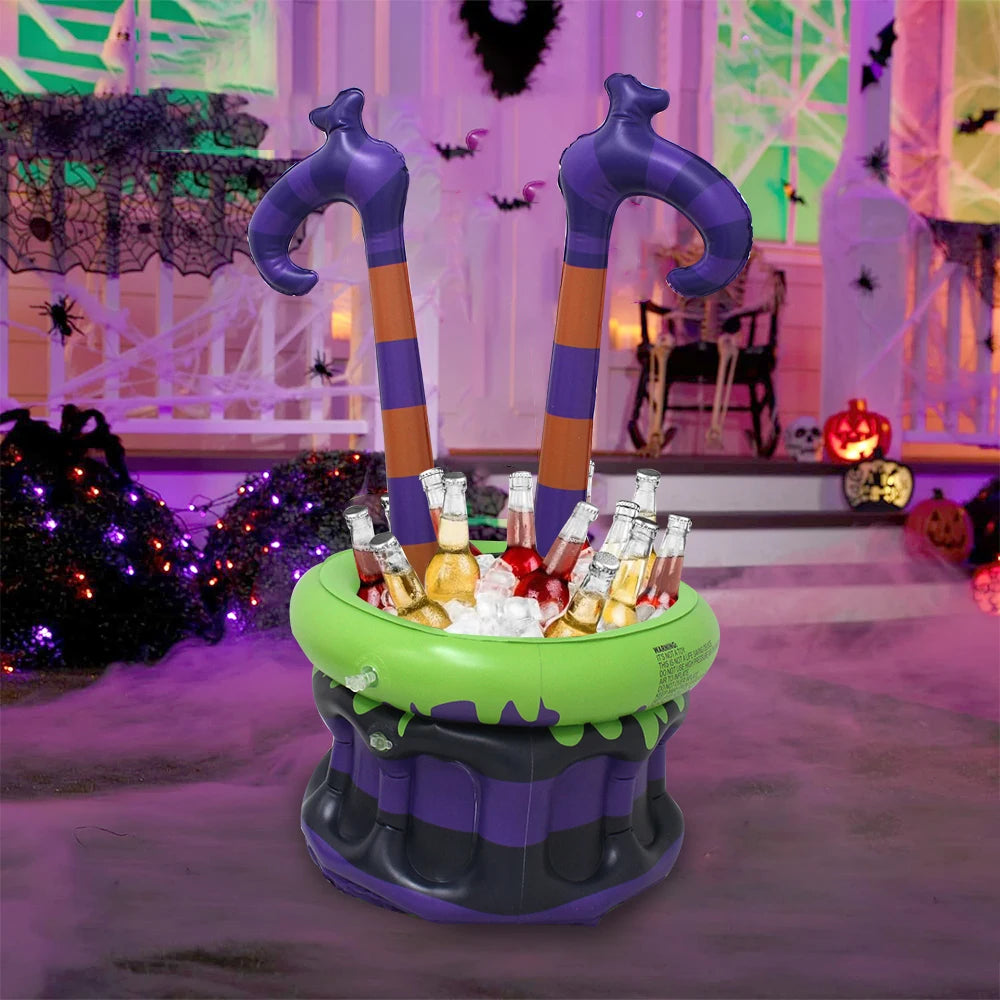 Holly Inflatable Ice Bucket | PVC Witch's Cauldron Design for Outdoor Parties 0