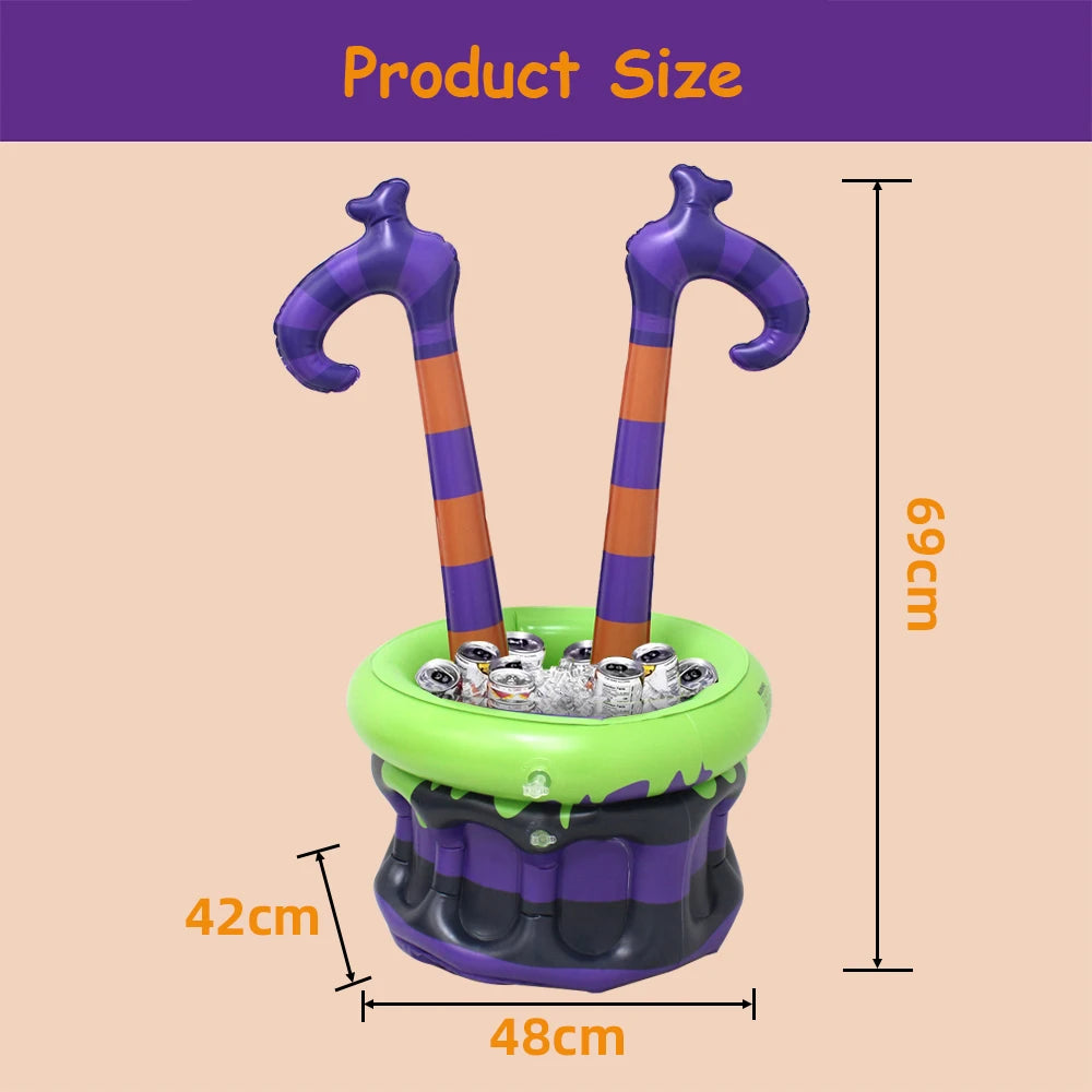 Holly Inflatable Ice Bucket | PVC Witch's Cauldron Design for Outdoor Parties 4
