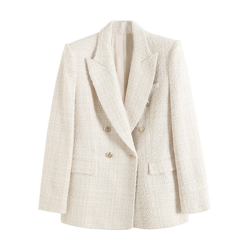 Kira Women's Tweed Blazer | Structured Fit, Classic Elegance 0