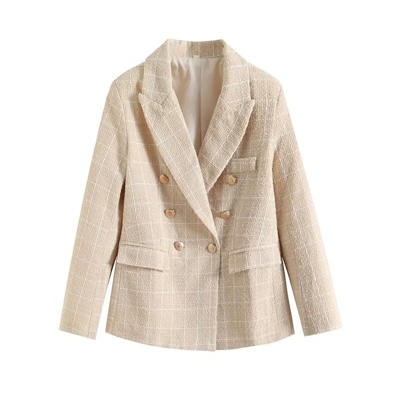 Kira Women's Tweed Blazer | Structured Fit, Classic Elegance 3