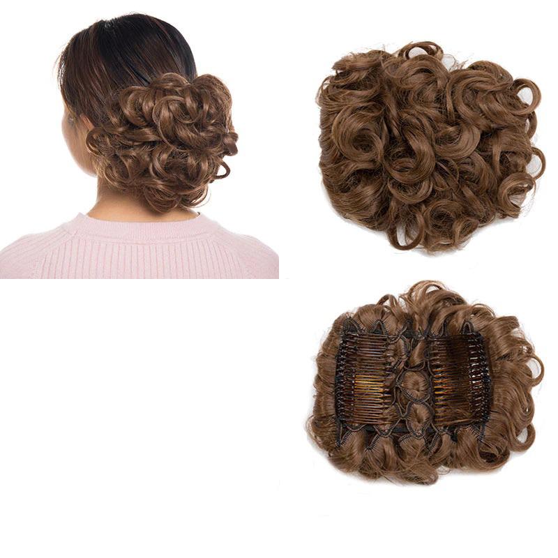 Luna Women's Hair Extensions | High-Temperature Fiber Bun 20