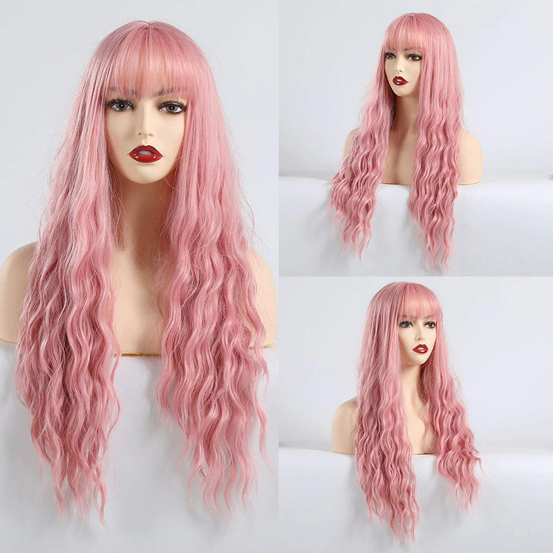 Luna Women's Wavy Hair Wig | High-Temperature Fiber, Stylish Bangs 15