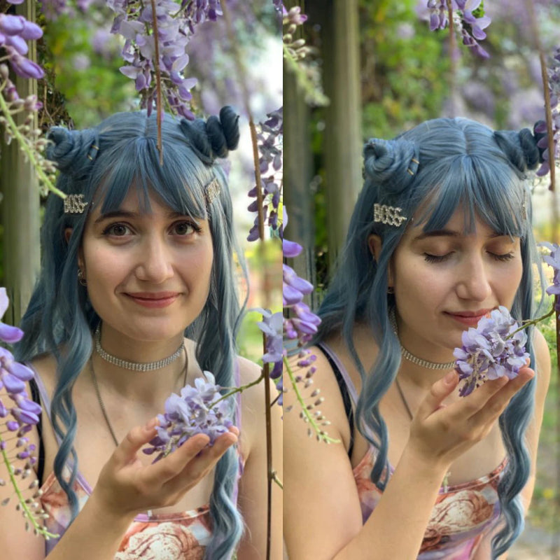 Luna Women's Wavy Hair Wig | High-Temperature Fiber, Stylish Bangs 3