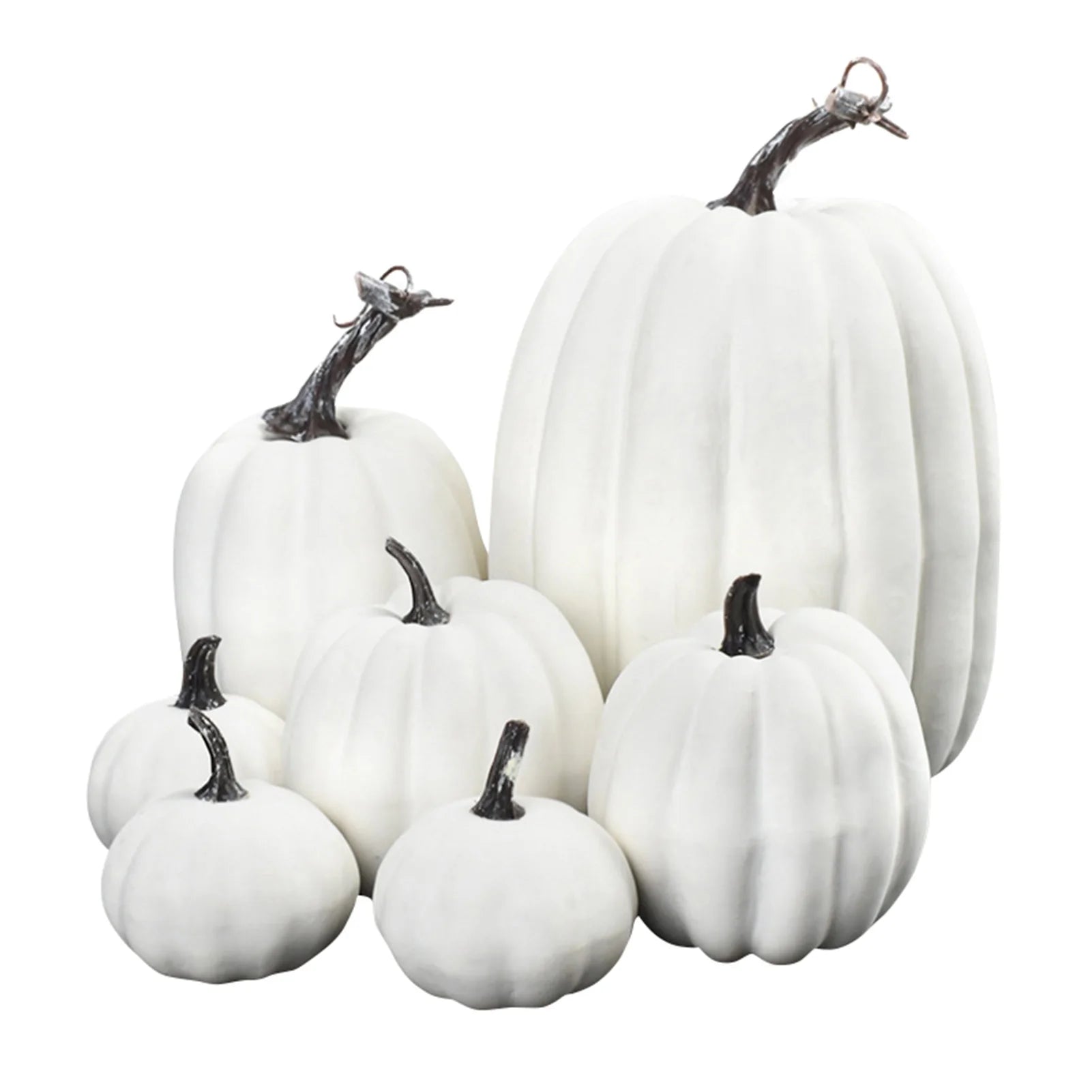 Misty Mini Faux Pumpkin Set | Realistic Foam Decor for Halloween and Autumn 8
