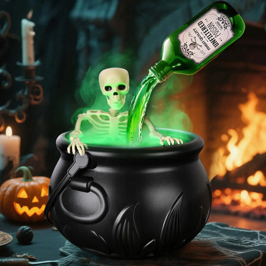 Misty Witch's Cauldron Fog Maker | Spooky Halloween Decoration, USB Powered 0