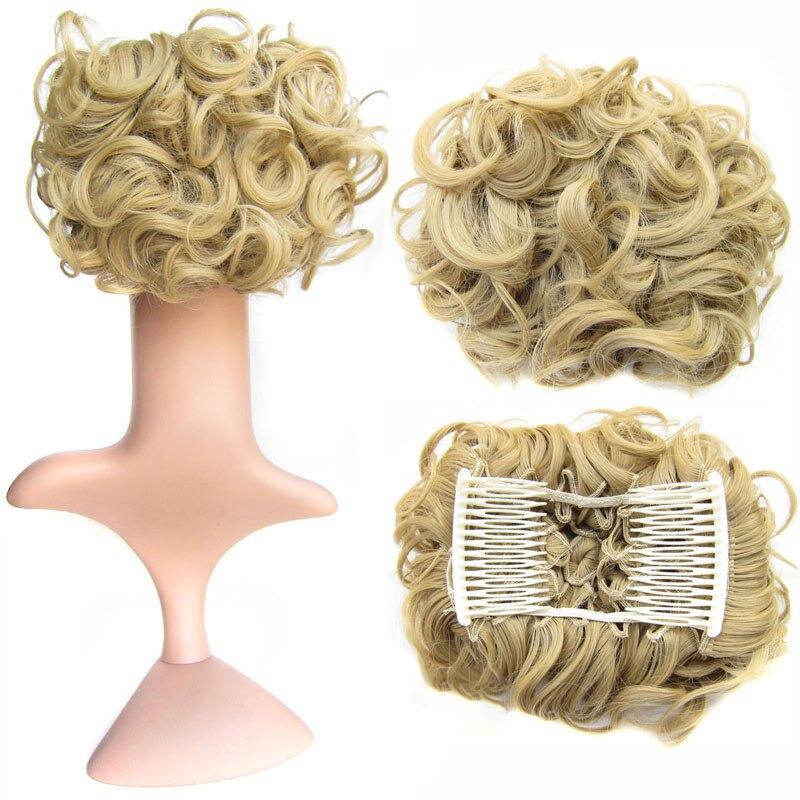 Misty Women's Hair Bun Extensions | High-Temperature Fiber, Curly 17