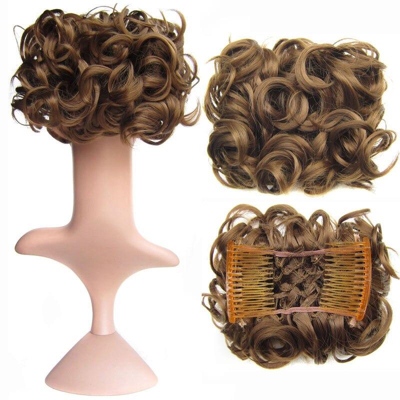 Misty Women's Hair Bun Extensions | High-Temperature Fiber, Curly 22