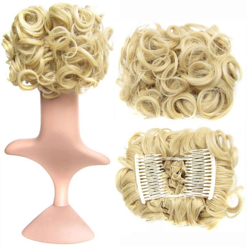 Misty Women's Hair Bun Extensions | High-Temperature Fiber, Curly 23