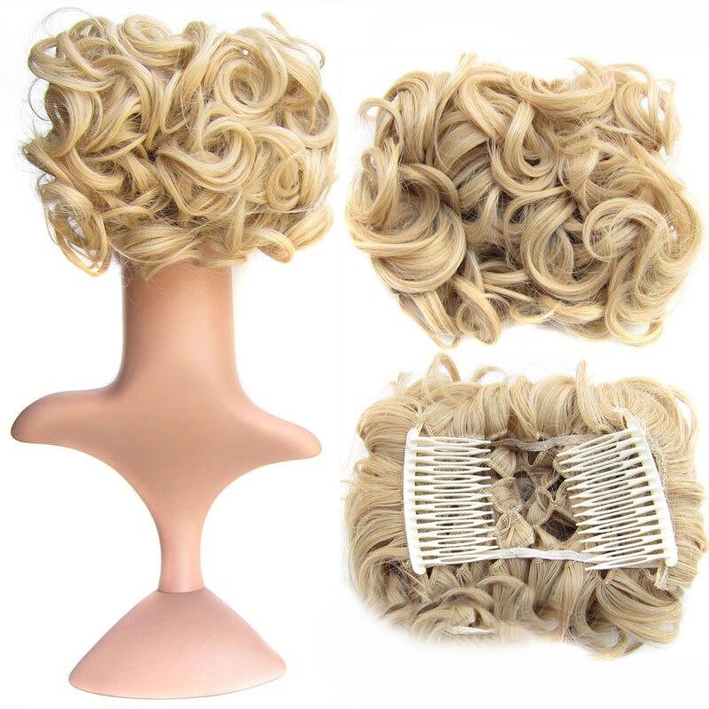 Misty Women's Hair Bun Extensions | High-Temperature Fiber, Curly 26