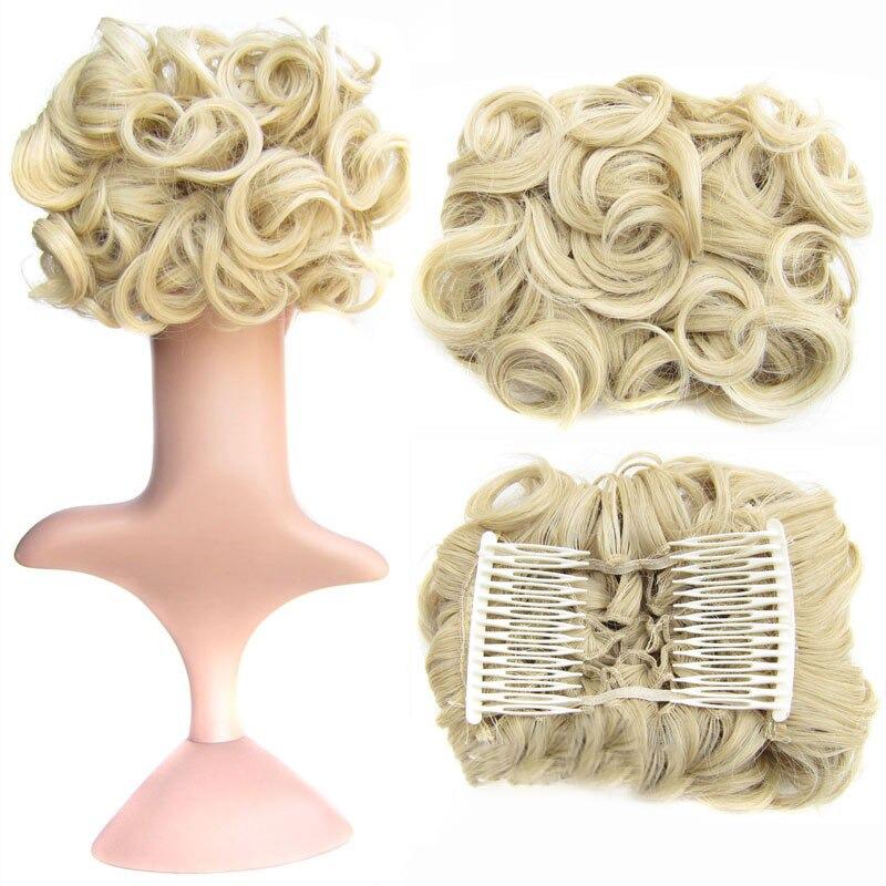 Misty Women's Hair Bun Extensions | High-Temperature Fiber, Curly 32