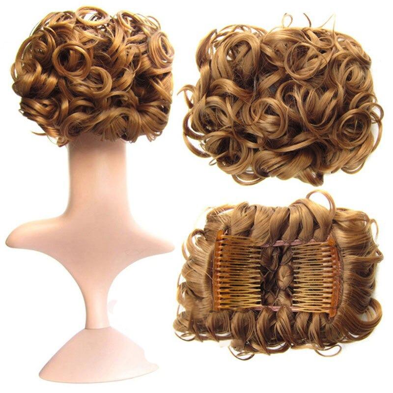 Misty Women's Hair Bun Extensions | High-Temperature Fiber, Curly 34