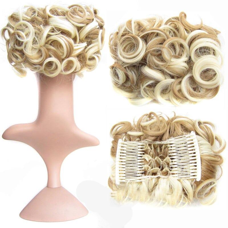 Misty Women's Hair Bun Extensions | High-Temperature Fiber, Curly 38