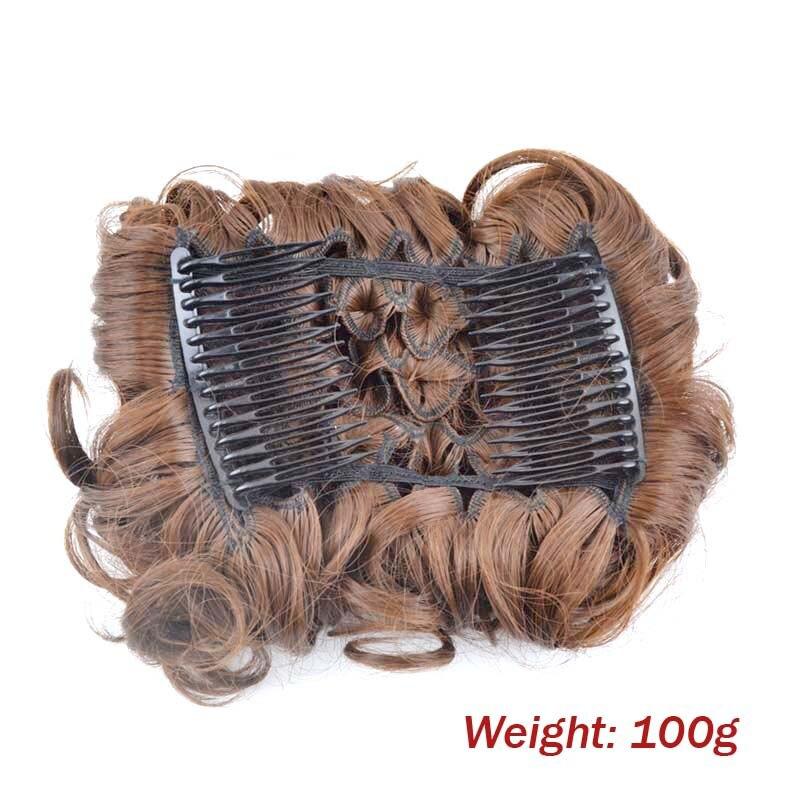 Misty Women's Hair Bun Extensions | High-Temperature Fiber, Curly 4