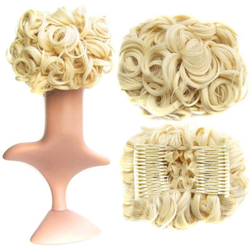 Misty Women's Hair Bun Extensions | High-Temperature Fiber, Curly 40