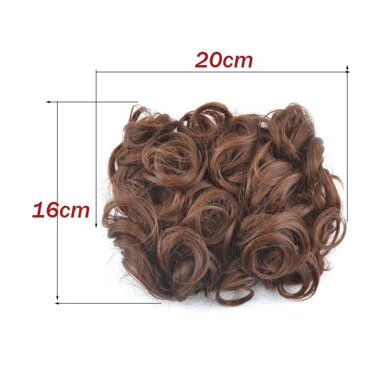 Misty Women's Hair Bun Extensions | High-Temperature Fiber, Curly 5