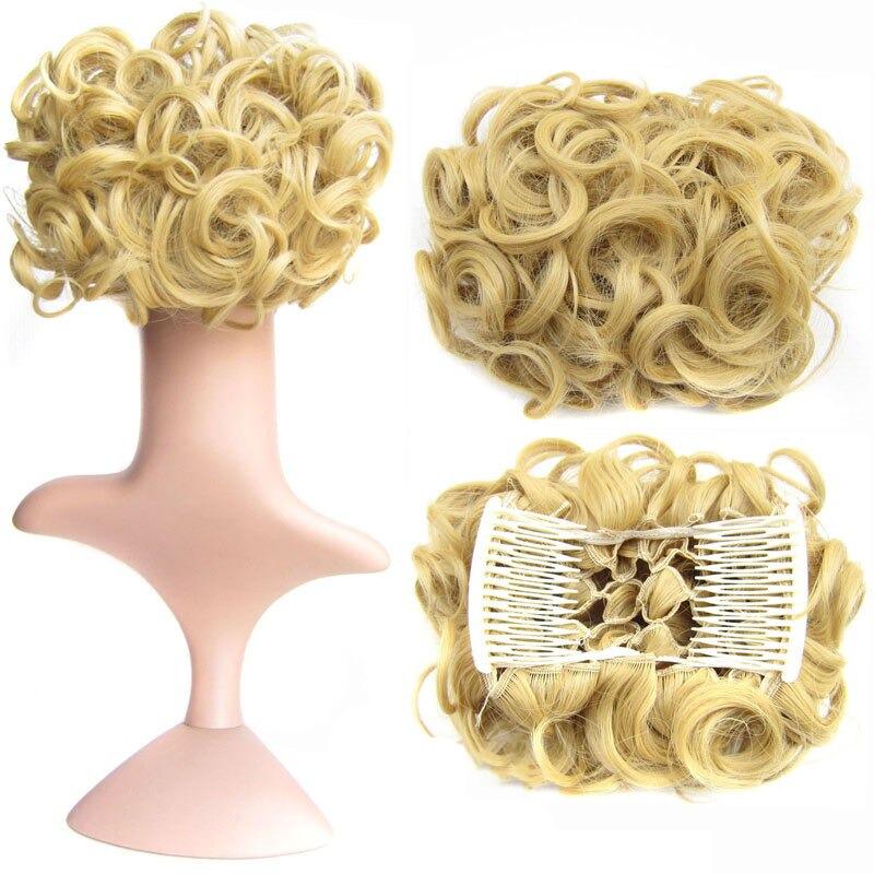 Misty Women's Hair Bun Extensions | High-Temperature Fiber, Curly 9