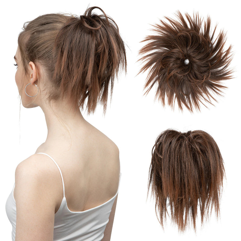 Misty Women's Hair Extensions | High-Temperature Fiber Bun 11